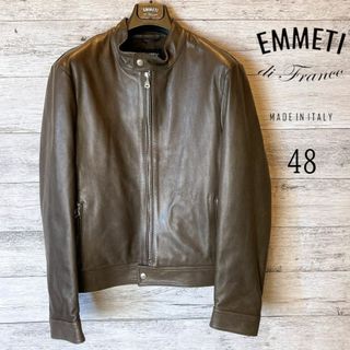 EMMETI - B13889 エンメティ レザーテーラードジャケット EMMETI - B13889 エンメティ レザーテーラードジャケット