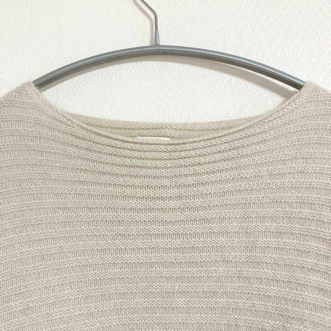 evam eva vie カシミヤ100% 畦編み ニット F アイボリー evam eva vie カシミヤ100% 畦編み ニット F アイボリー