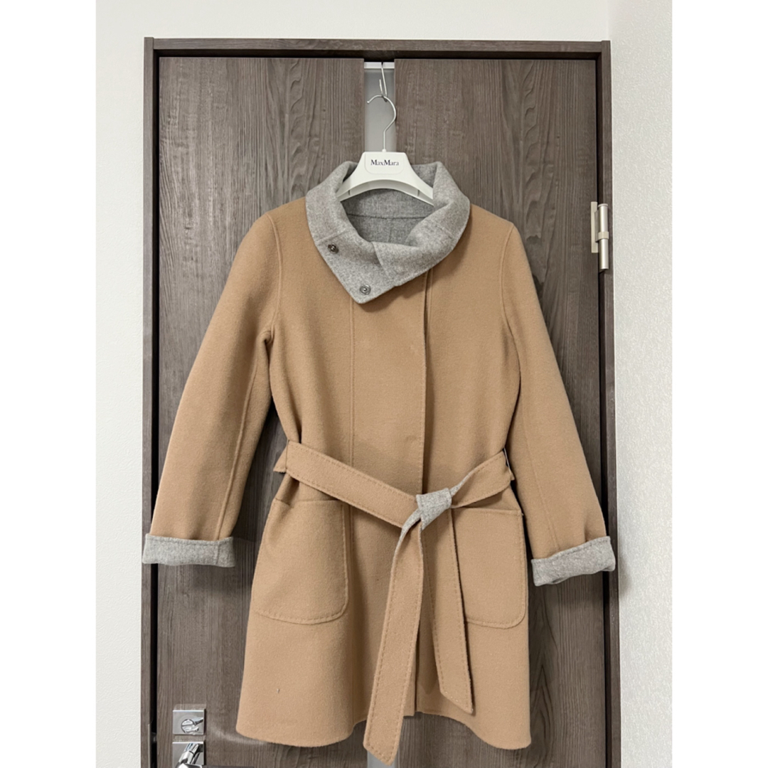 WEEKEND MaxMara ノーカラーコート リバーシブル 美品 WEEKEND MaxMara ノーカラーコート リバーシブル 美品