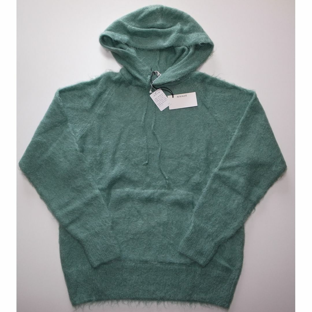 AURALEE - AURALEE BRUSHED モヘア パーカー size4 greenの通販 AURALEE - AURALEE BRUSHED モヘア パーカー size4 greenの通販