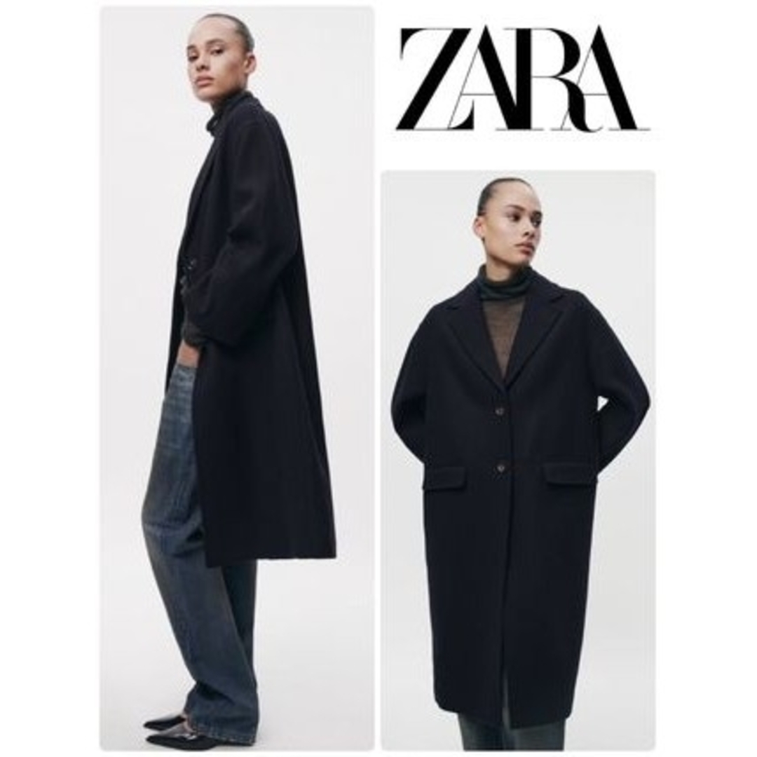 ZARA オーバーサイズ ウールブレンドコート ネイビー XS-Sサイズ | フリマアプリ ラクマ ZARA オーバーサイズ ウールブレンドコート ネイビー XS-Sサイズ | フリマアプリ ラクマ