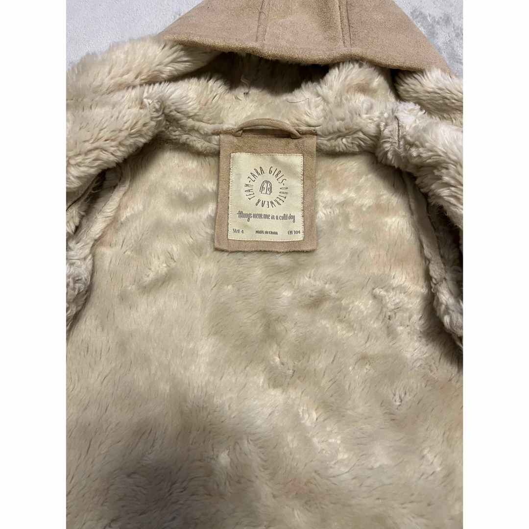 ZARA KIDS(ザラキッズ)のZara Kidsザラキッズ ムートン風ファーコート 100㎝（104㎝） キッズ/ベビー/マタニティのキッズ服女の子用(90cm~)(コート)の商品写真