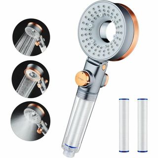 Espoaile シャワーヘッド 節水 塩素除去 止水ボタン 3段階モード 角度(タオル/バス用品)