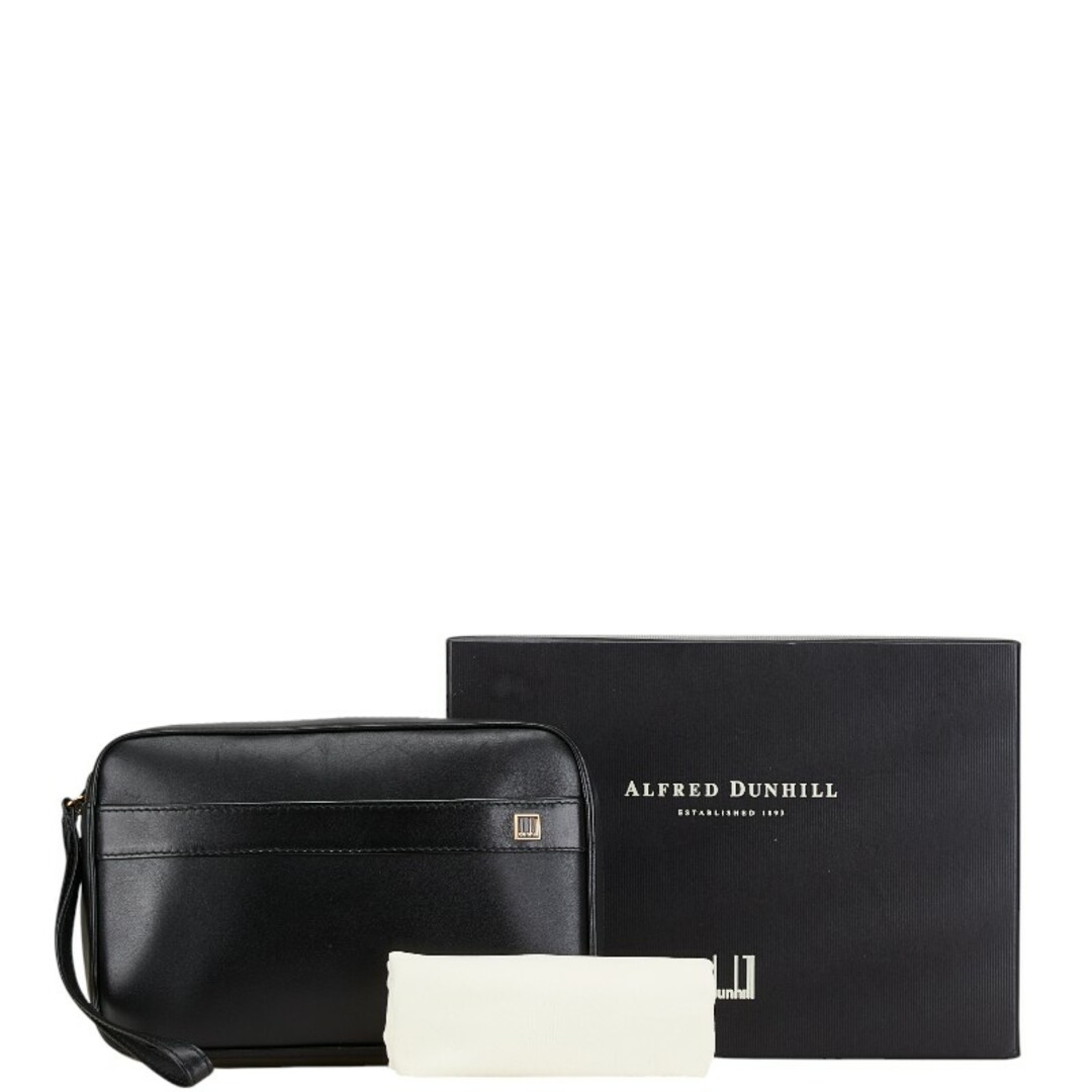 ほぼ未使用】ALFRED DUNHILL レザー クラッチバッグ 黒