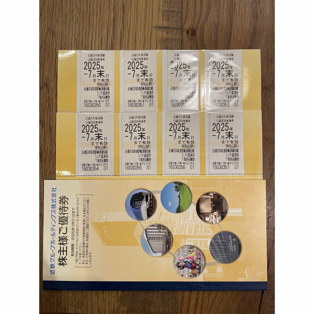 近鉄株主優待券8枚+優待冊子1冊 チケットの乗車券/交通券(鉄道乗車券)の商品写真