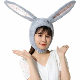 子どもから大人まで♡うさぎ かぶりもの 帽子 コスプレ ハロウィン 仮装 初心者(ウィッグ)