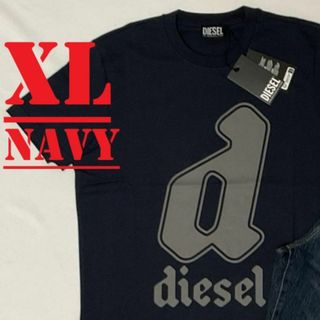 ディーゼル(DIESEL)のDIESEL　T-DIEGOR 13-H　A17092　XLネイビーBIGロゴ(Tシャツ/カットソー(半袖/袖なし))