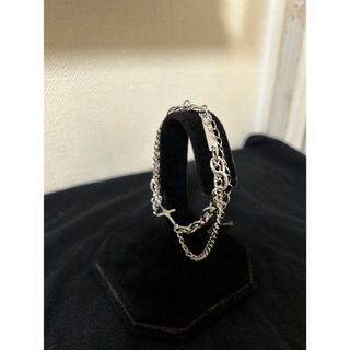【新品】デザインジュエリーブレスレット　ステンレス　シルバー(ブレスレット)