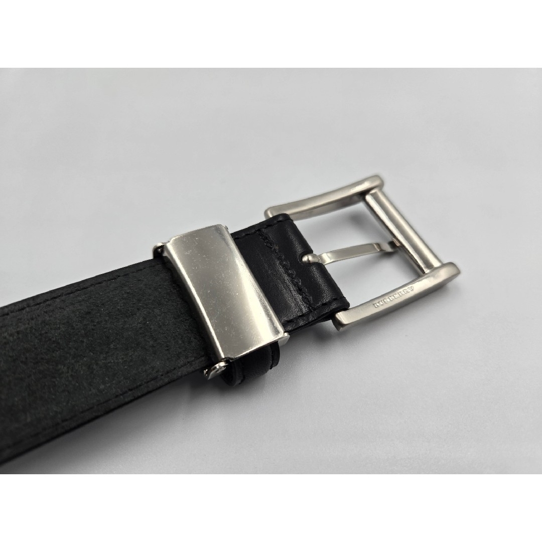 BURBERRY - 【BURBERRY】レザーベルト 黒 新品未使用 【B-91】の BURBERRY - 【BURBERRY】レザーベルト 黒 新品未使用 【B-91】の
