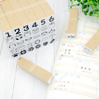 【選べるデザイン150種類以上！】ミニスタンプ（手帳、スケジュール帳、ふせん）(はんこ)