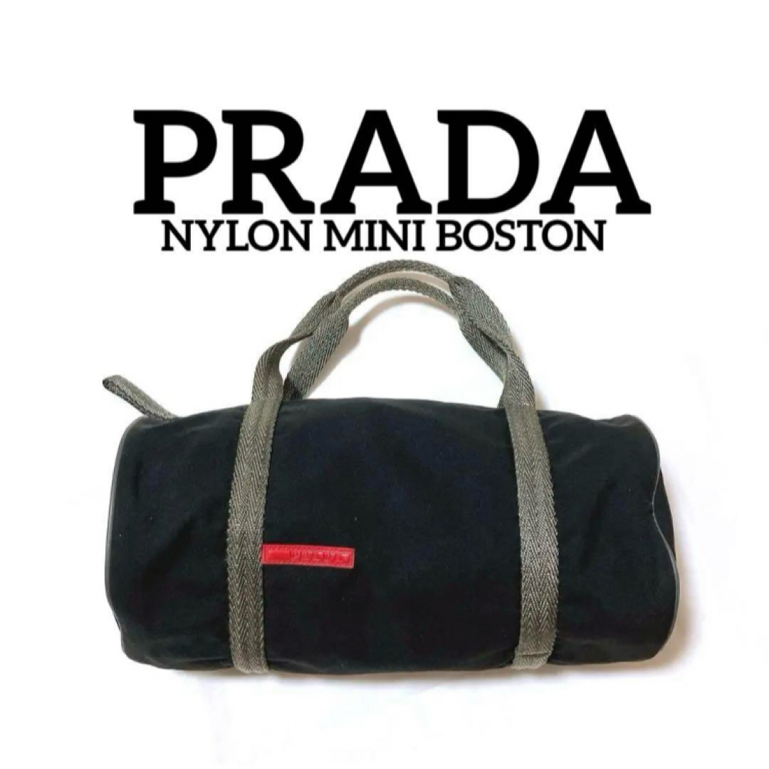 PRADA - プラダスポーツ ミニボストン ナイロン バッグ ブラック PRADA - プラダスポーツ ミニボストン ナイロン バッグ ブラック