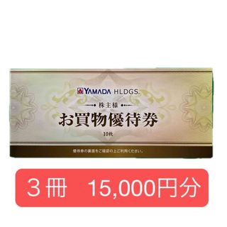 ヤマダ電機株主優待券15000円分（500円券×30枚） (ショッピング)