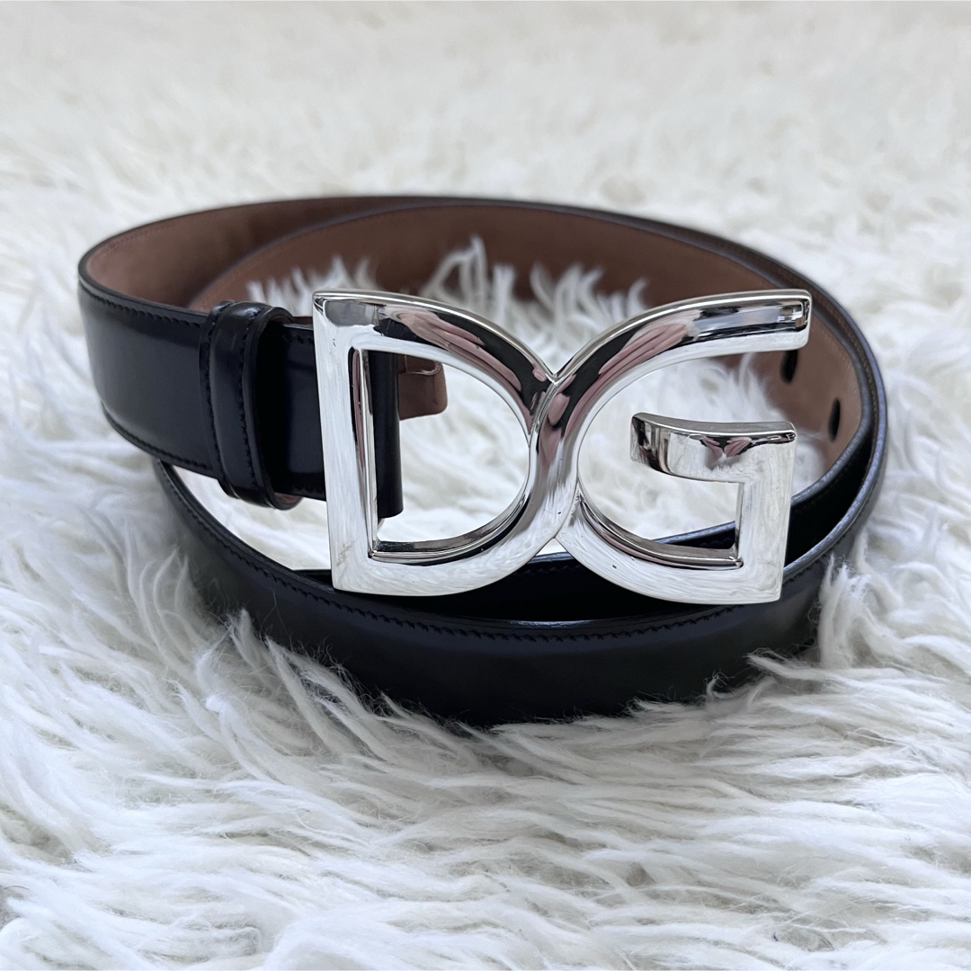 良品】DOLCE&GABBANA/DGロゴベルト/ブラック/メンズ/ レザー 良品】DOLCE&GABBANA/DGロゴベルト/ブラック/メンズ/ レザー