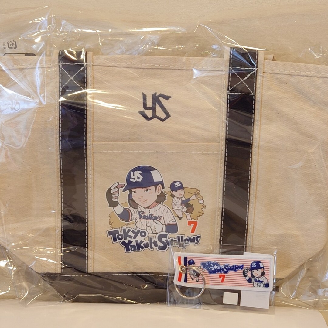 東京ヤクルトスワローズ - ヤクルト 長岡秀樹 イラストバッグと 東京ヤクルトスワローズ - ヤクルト 長岡秀樹 イラストバッグと