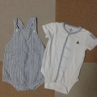 ギャップ(GAP)のbaby Gapストライプオールセット(カバーオール)