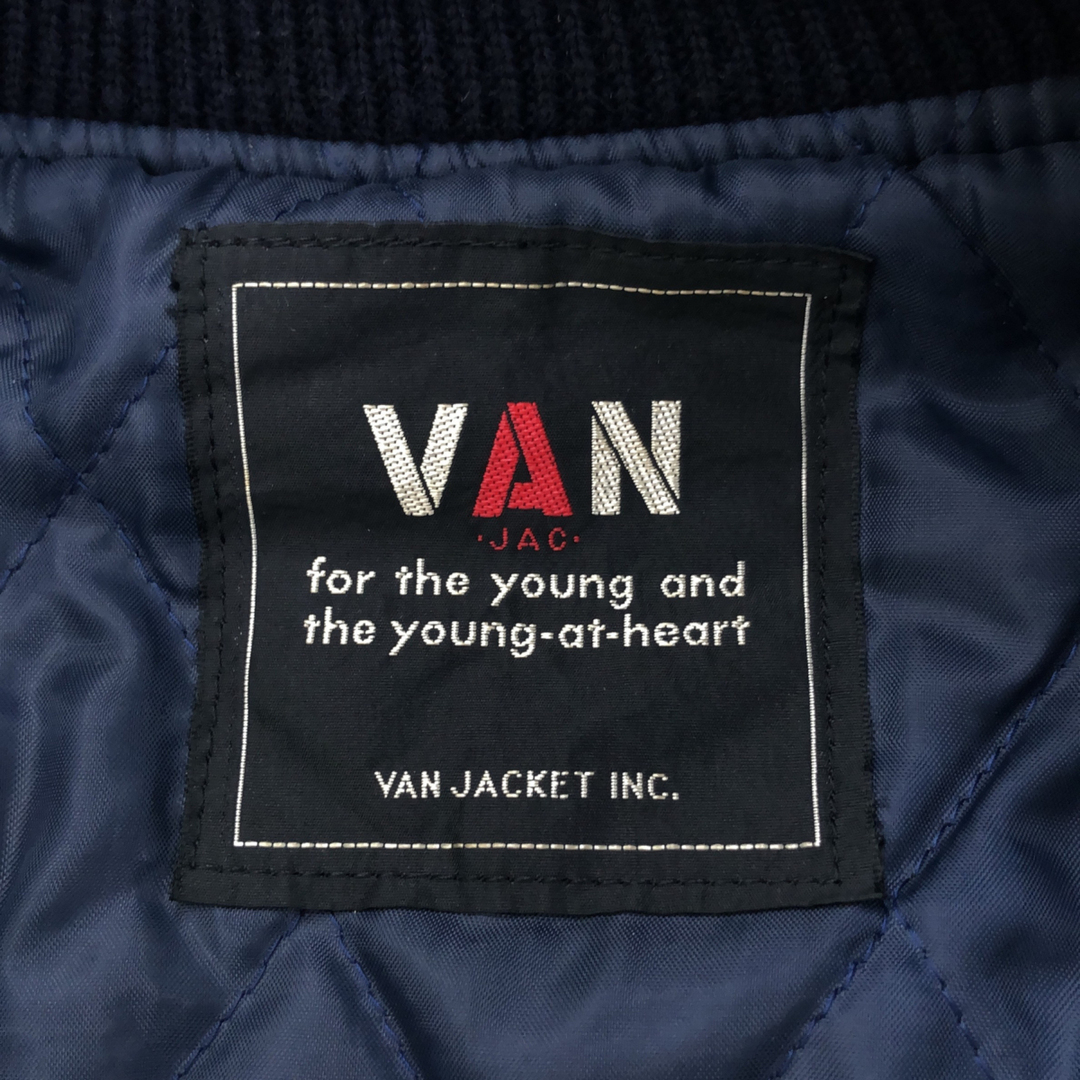 VAN 羨ましく スタジャン ブラック ウール レザー VAN 羨ましく スタジャン ブラック ウール レザー