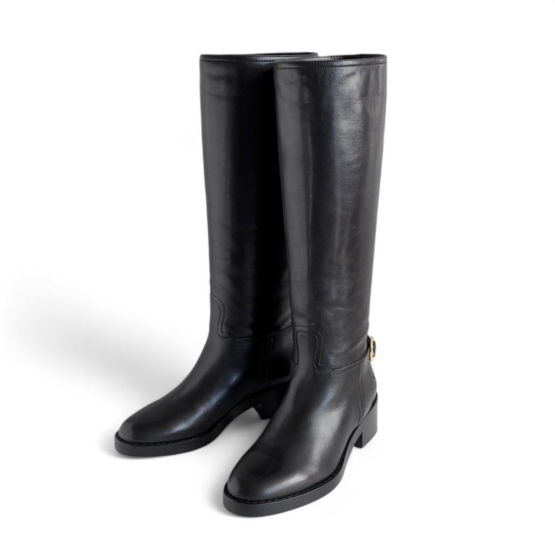 CELINE - 未使用 CELINE 21AW フォルコ バックルブーツ 35 CELINE - 未使用 CELINE 21AW フォルコ バックルブーツ 35