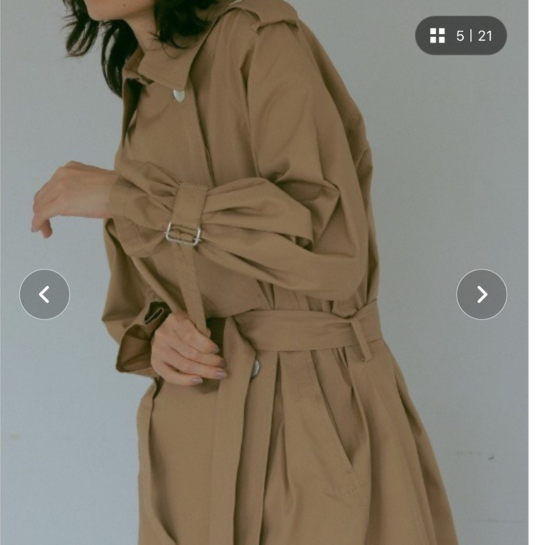 CASA FLINE - 新品未使用 CASA FLINE フードトレンチコートの CASA FLINE - 新品未使用 CASA FLINE フードトレンチコートの
