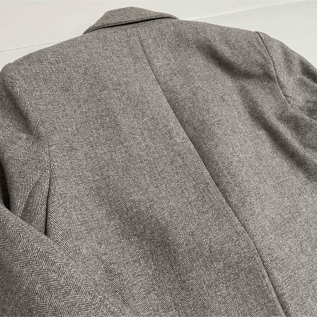 ZARA - ZARA ヘリンボーンウールブレンドストレートブレザーの ZARA - ZARA ヘリンボーンウールブレンドストレートブレザーの