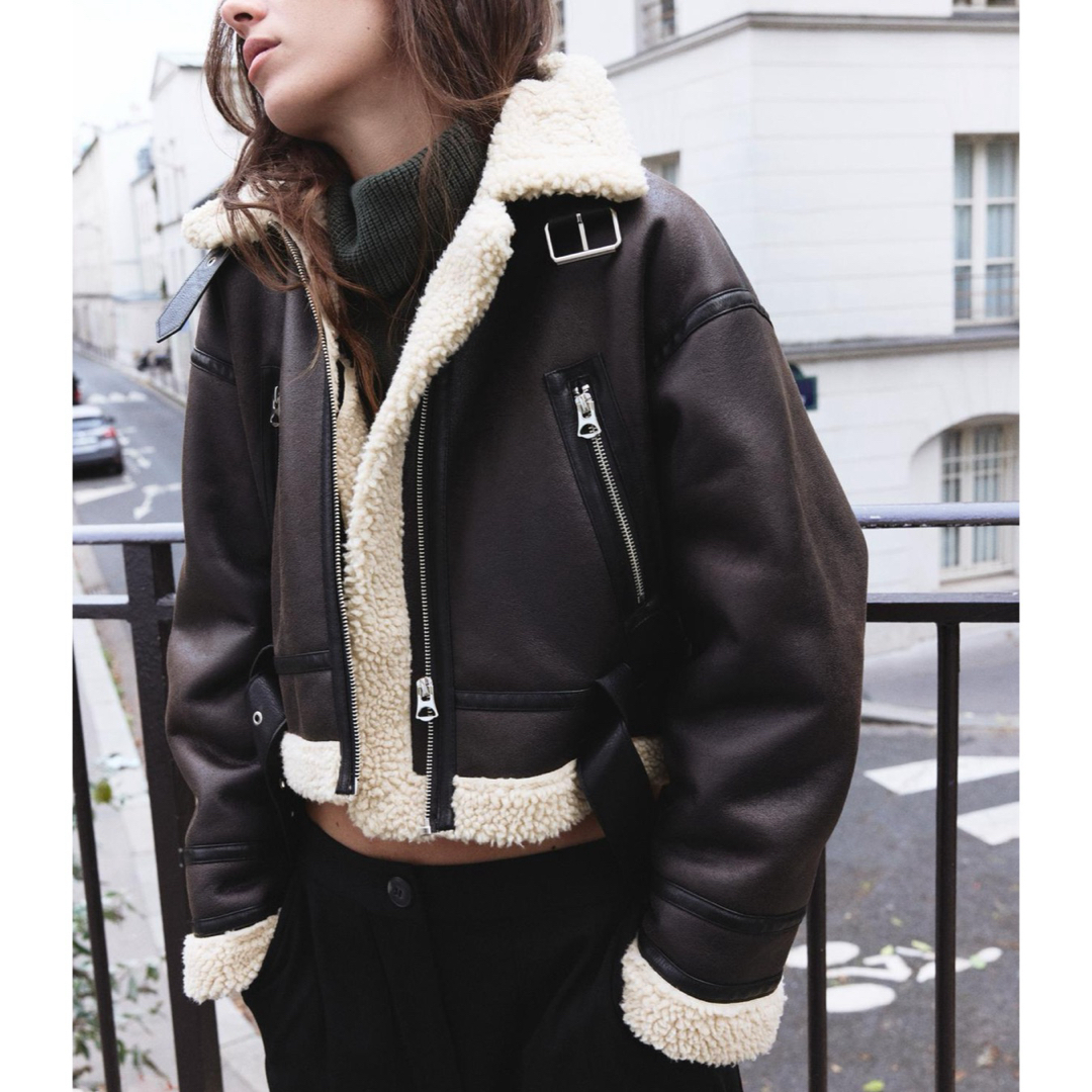 ZARA ダブルフェイスライダースジャケット - ジャケット・アウター ZARA ダブルフェイスライダースジャケット - ジャケット・アウター