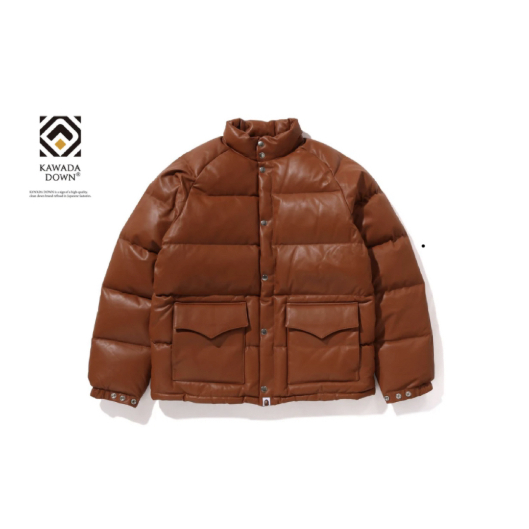 A BATHING APE - A BATHING APE レザージャケットダウン A BATHING APE - A BATHING APE レザージャケットダウン