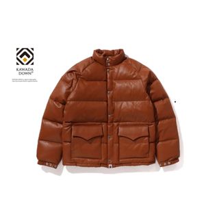 A BATHING APE - A BATHING APE レザージャケットダウン A BATHING APE - A BATHING APE レザージャケットダウン