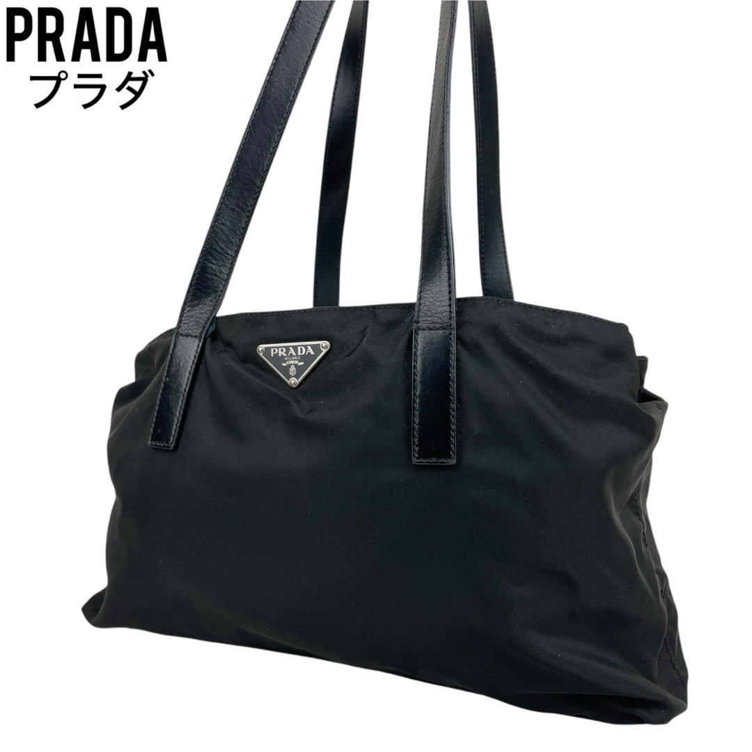 PRADA - ✨極美品 PRADA プラダ トートバッグ ブラック ナイロン PRADA - ✨極美品 PRADA プラダ トートバッグ ブラック ナイロン