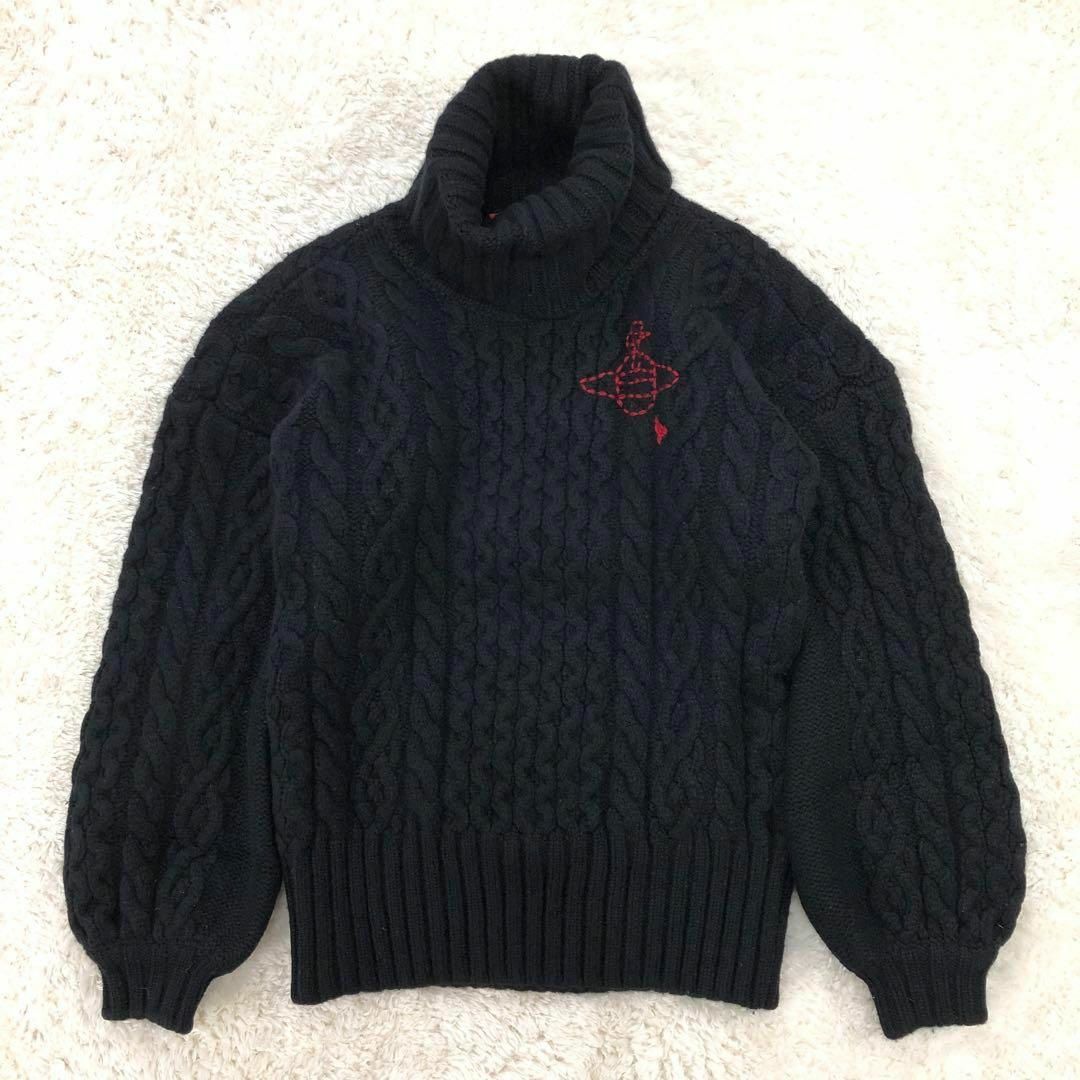 Vivienne Westwood オーブ タートルネック ケーブルニット 00 Vivienne Westwood オーブ タートルネック ケーブルニット 00
