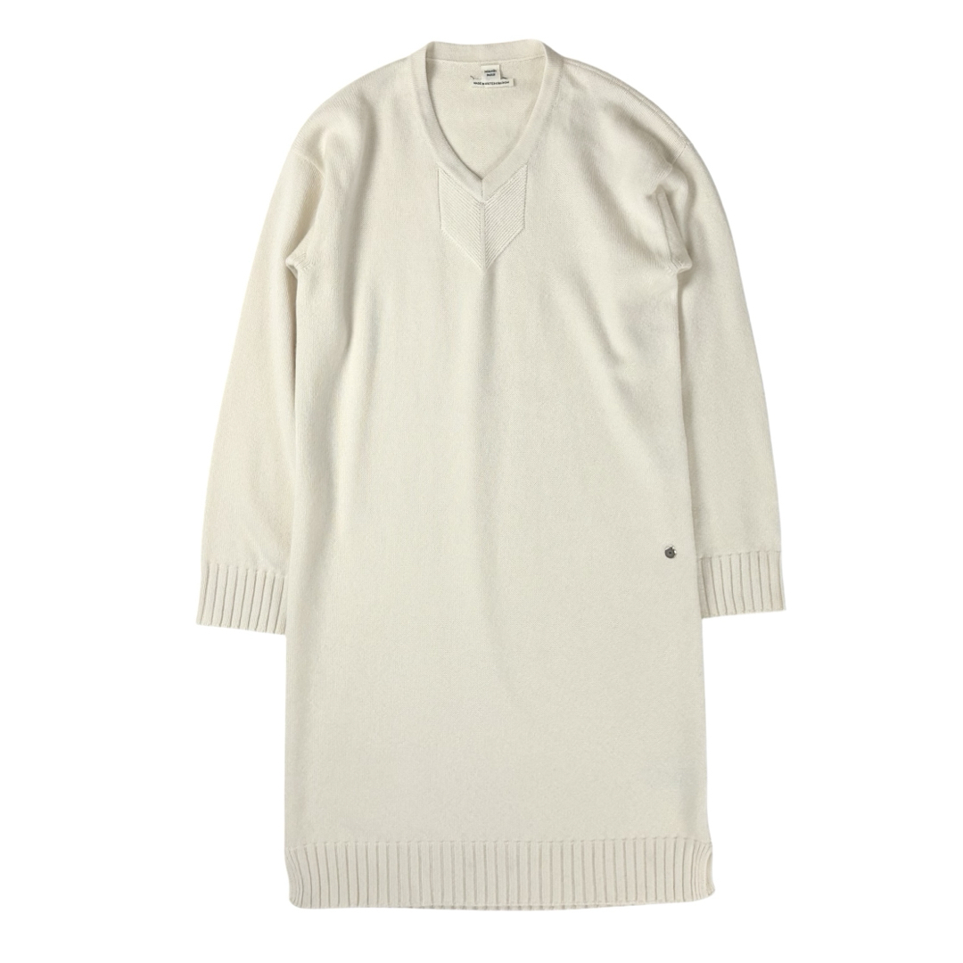 美品 HERMES カシミヤ100% ニットワンピース 38 Hロゴプレート 美品 HERMES カシミヤ100% ニットワンピース 38 Hロゴプレート