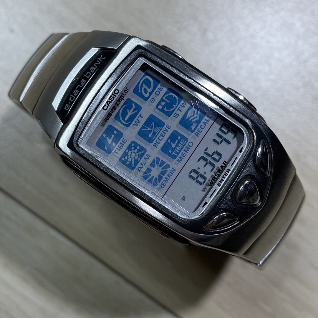 電波時計】CASIO e-DATA BANK waveceptor 腕時計 電波時計】CASIO e-DATA BANK waveceptor 腕時計
