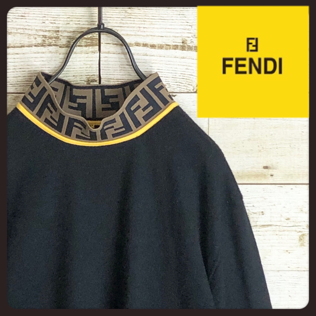 FENDI - 即完売 FENDI フェンディ ズッカ柄入り ウール ニット FENDI - 即完売 FENDI フェンディ ズッカ柄入り ウール ニット