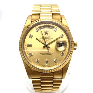 ロレックス(ROLEX)のロレックス ROLEX K18無垢 デイデイト 18238A 10Pダイヤ 自動巻き 腕時計 時計 ウォッチ 腕時計 K18 ゴールド(腕時計(アナログ))