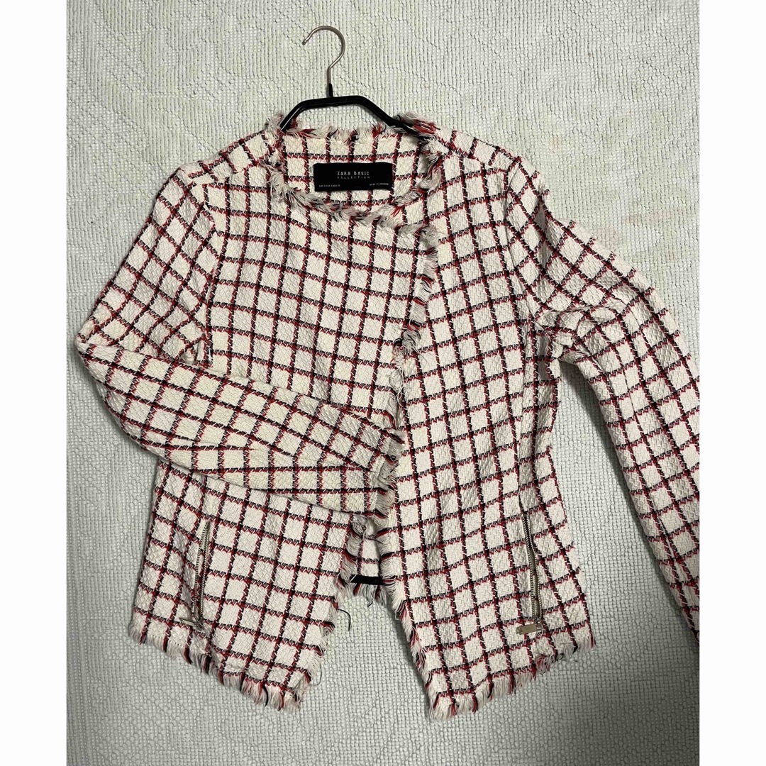 ZARA XS ツイード コート フリンジ 硬く カーディガン ノー ZARA XS ツイード コート フリンジ 硬く カーディガン ノー