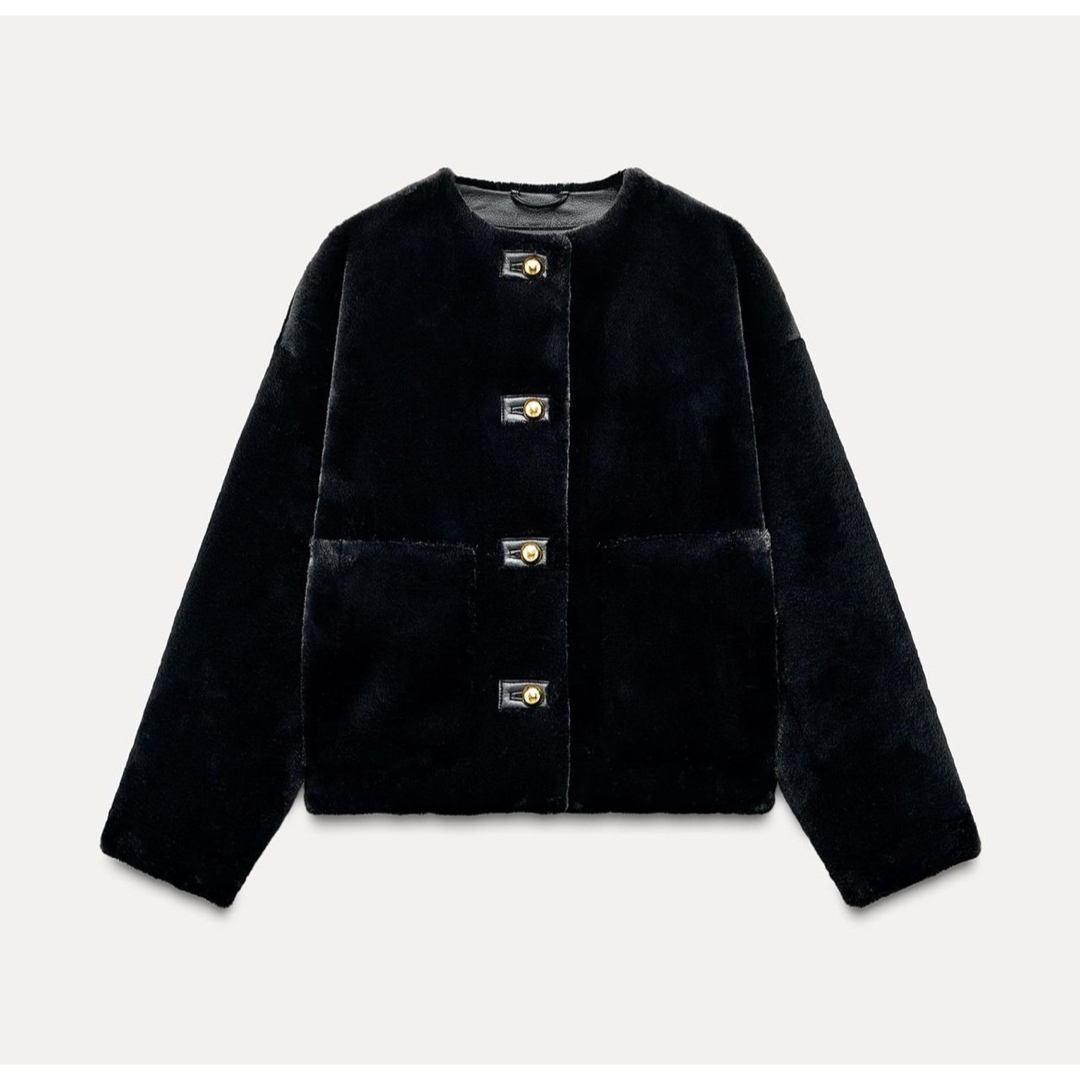ZARA - ZARA フェイクファージャケット ZWコレクション Sの通販 ZARA - ZARA フェイクファージャケット ZWコレクション Sの通販