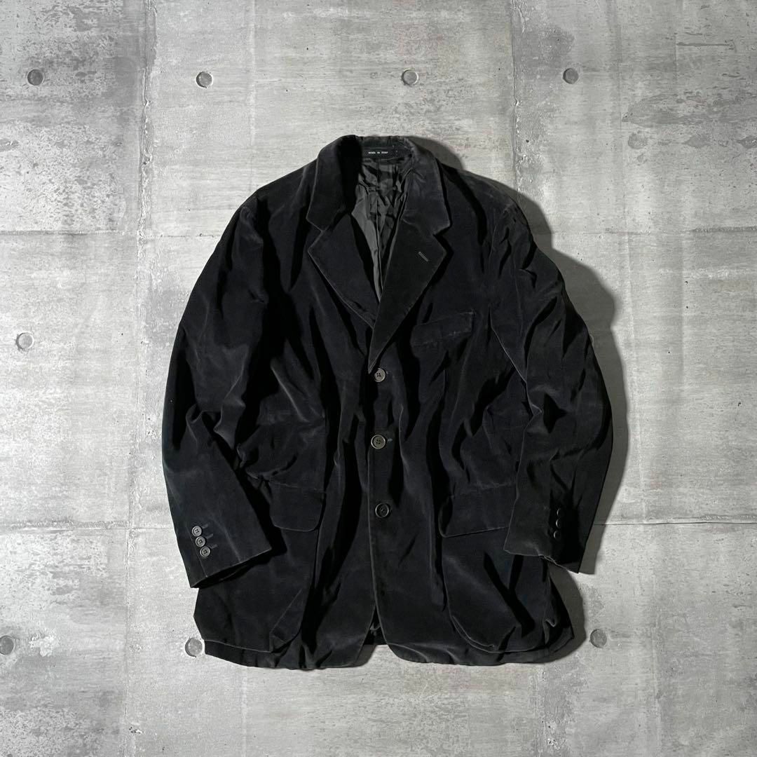 y2kオピウム EMPORIO ARMANI ベロアテーラードジャケット 90s y2kオピウム EMPORIO ARMANI ベロアテーラードジャケット 90s
