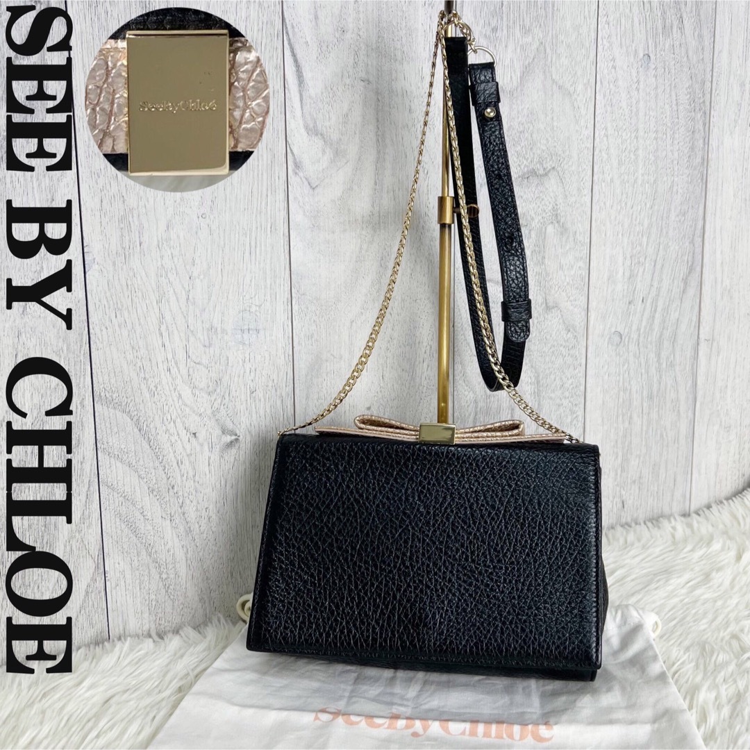 人気♡SEE BY CHLOE クロエ リボン チェーン ショルダーバッグ 人気♡SEE BY CHLOE クロエ リボン チェーン ショルダーバッグ