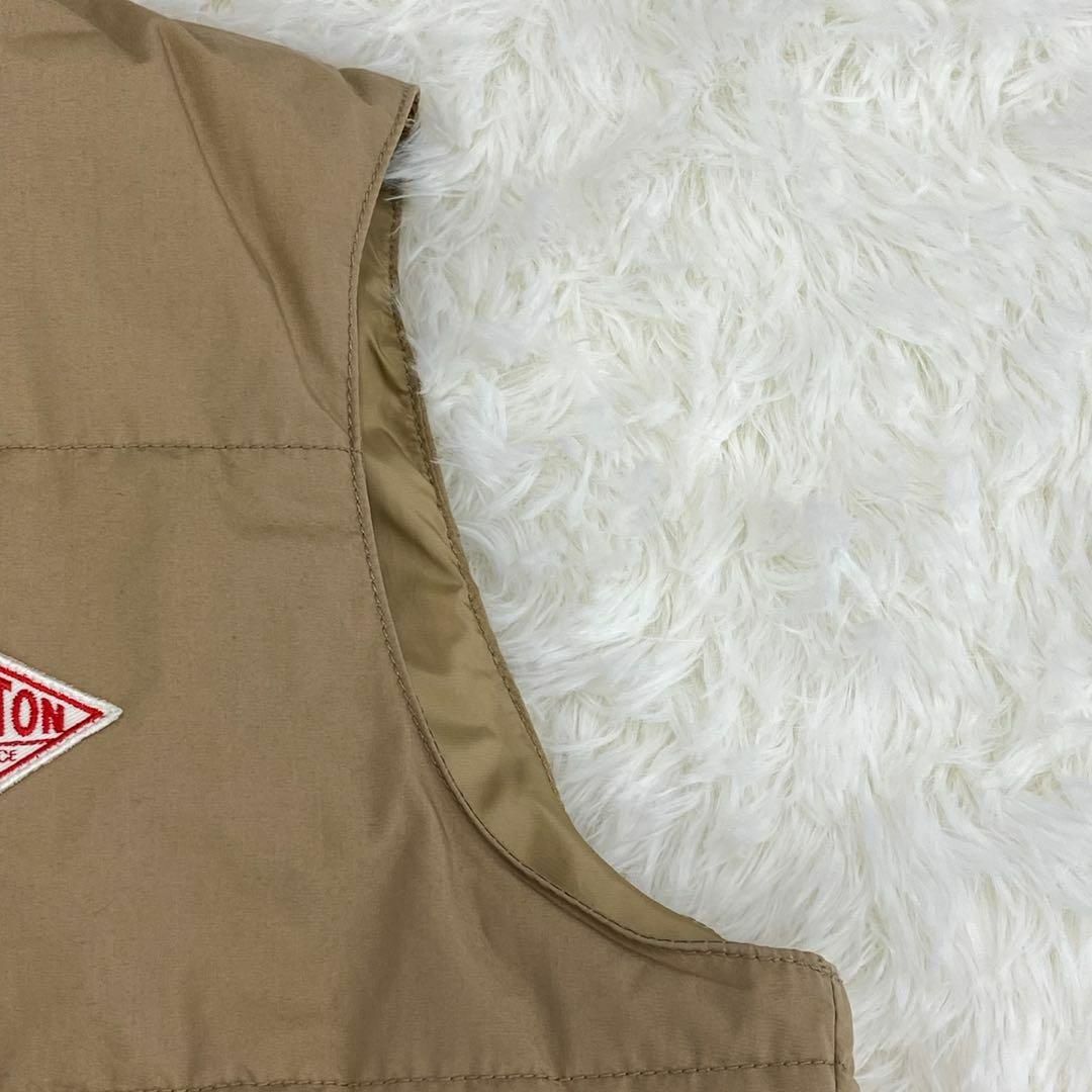 美品】 BEAMS ダントン 42 中綿 ダウンベスト 牛革 ベージュ メンズ 美品】 BEAMS ダントン 42 中綿 ダウンベスト 牛革 ベージュ メンズ