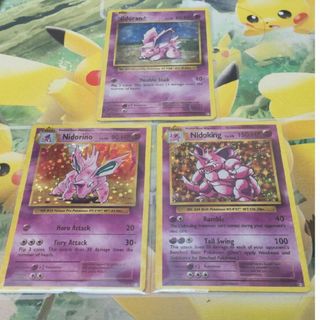ポケモンカード ニドラン♂ ニドリーノ ニドキング 英語版 キラ レア 旧ポケカ(シングルカード)