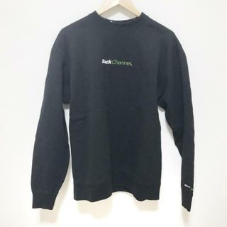 バックチャンネル(Back Channel)のBACKCHANNEL(バックチャンネル) トレーナー サイズM メンズ - 黒×白×グリーン 長袖(スウェット)