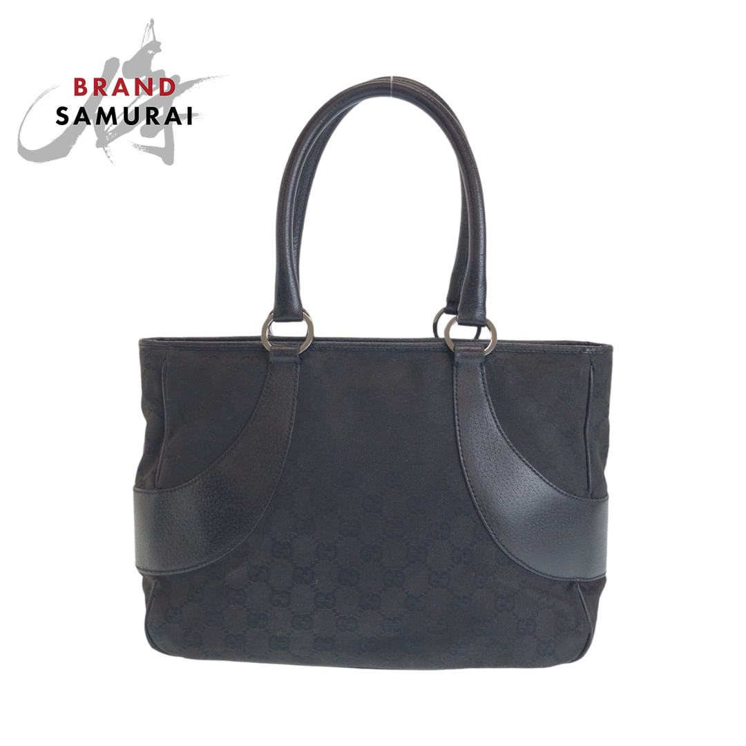 GUCCI グッチ ブラック 黒 シルバー金具 GGキャンバス 113011 GUCCI グッチ ブラック 黒 シルバー金具 GGキャンバス 113011