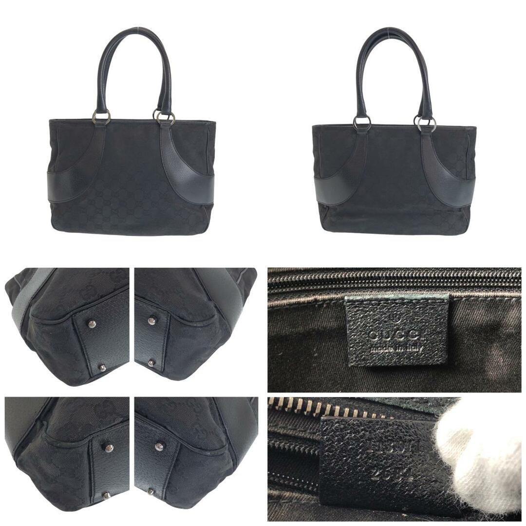 GUCCI グッチ ブラック 黒 シルバー金具 GGキャンバス 113011 GUCCI グッチ ブラック 黒 シルバー金具 GGキャンバス 113011