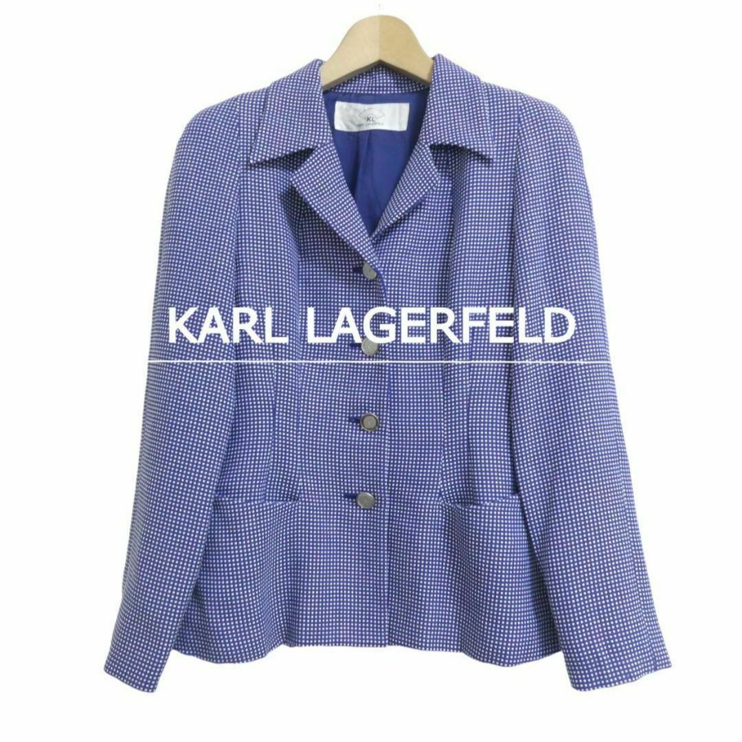 美品 KARL LAGERFELD ドット柄 4B テーラードジャケット 美品 KARL LAGERFELD ドット柄 4B テーラードジャケット