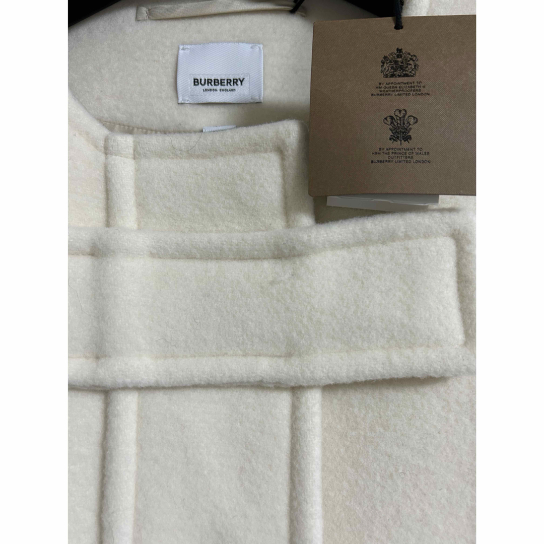 BURBERRY - 未使用 Burberry バーバリー ホワイト ウール コート BURBERRY - 未使用 Burberry バーバリー ホワイト ウール コート