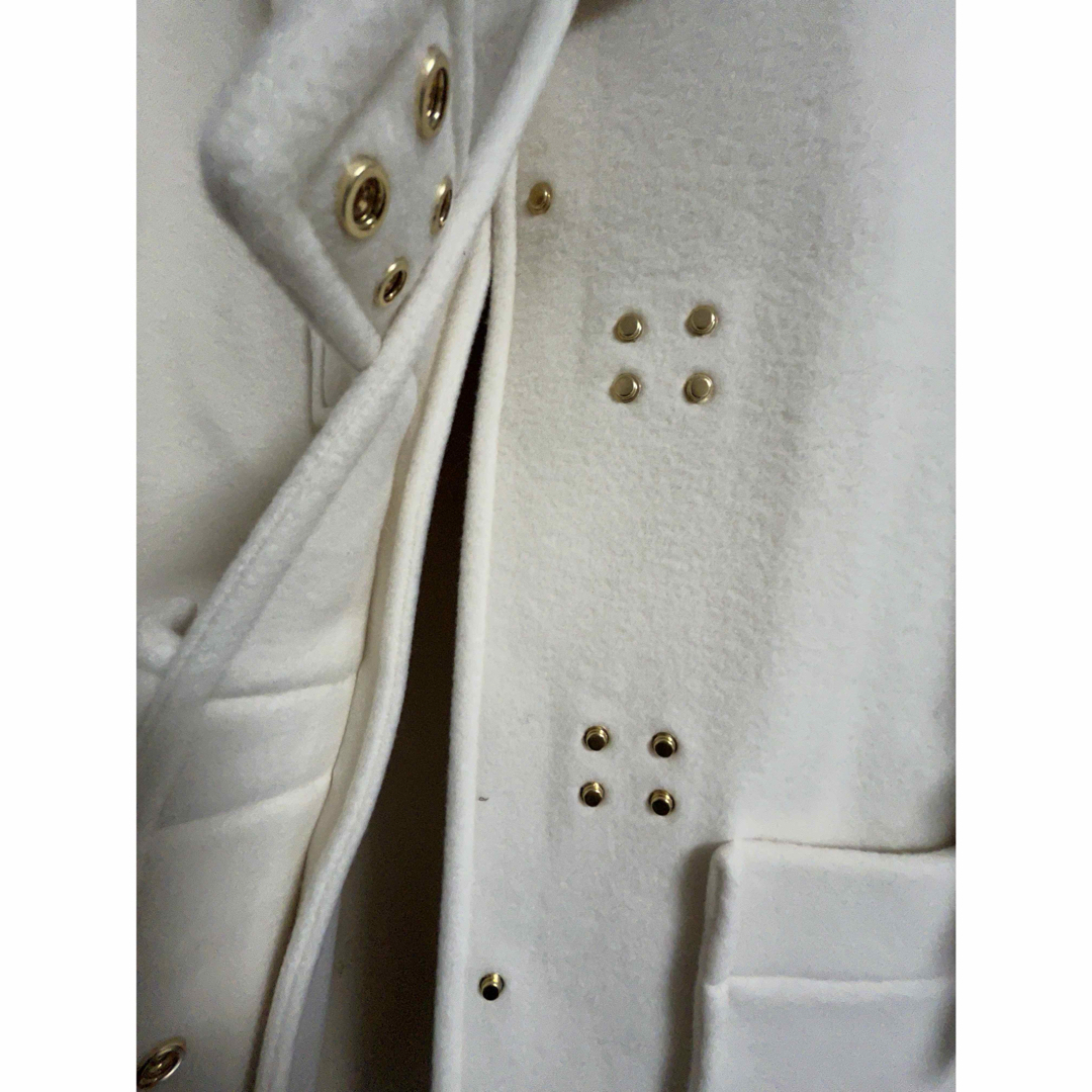 BURBERRY - 未使用 Burberry バーバリー ホワイト ウール コート BURBERRY - 未使用 Burberry バーバリー ホワイト ウール コート