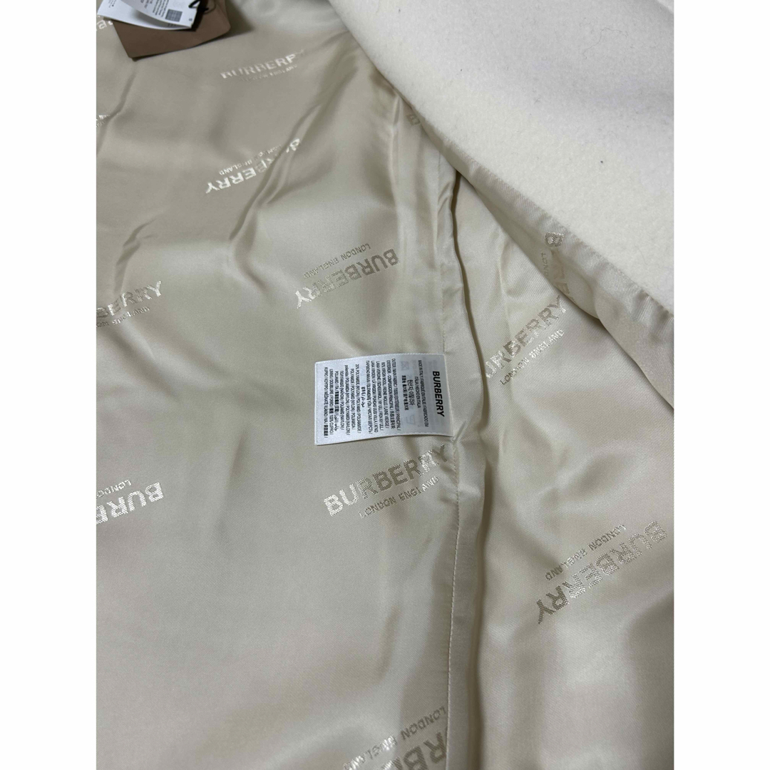 BURBERRY - 未使用 Burberry バーバリー ホワイト ウール コート BURBERRY - 未使用 Burberry バーバリー ホワイト ウール コート