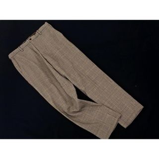 グローバルワーク(GLOBAL WORK)のGLOBAL WORK グローバルワーク グレンチェック テーパード パンツ sizeL/茶 ◇■ メンズ(その他)