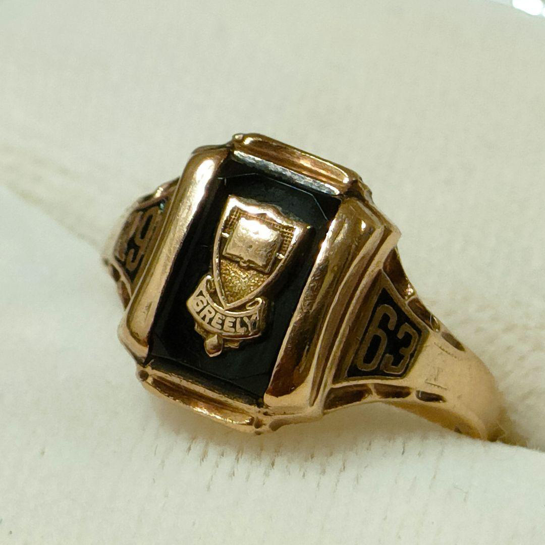 HERFF JONES 10K カレッジリング 1963年 ヴィンテージ 11号 HERFF JONES 10K カレッジリング 1963年 ヴィンテージ 11号
