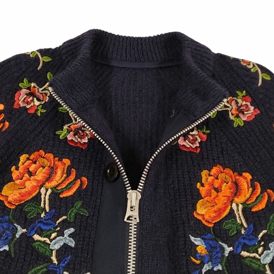 sacai - SACAI サカイ 22AW 品番 22-0844M フラワー刺繍 ジップ sacai - SACAI サカイ 22AW 品番 22-0844M フラワー刺繍 ジップ