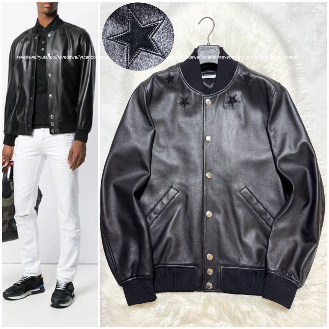 GIVENCHY - 本物 極美品 ジバンシー ラウンドスター レザー GIVENCHY - 本物 極美品 ジバンシー ラウンドスター レザー