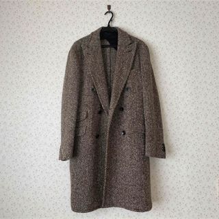 BOGLIOLI - 【極美品】BOGLIOLI チェスターコート ダブル 紺 MIX BOGLIOLI - 【極美品】BOGLIOLI チェスターコート ダブル 紺 MIX